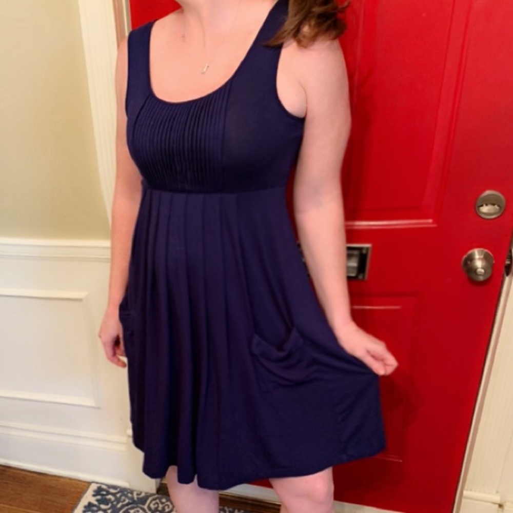 Ellen Tracy Navy T-shirt dress.